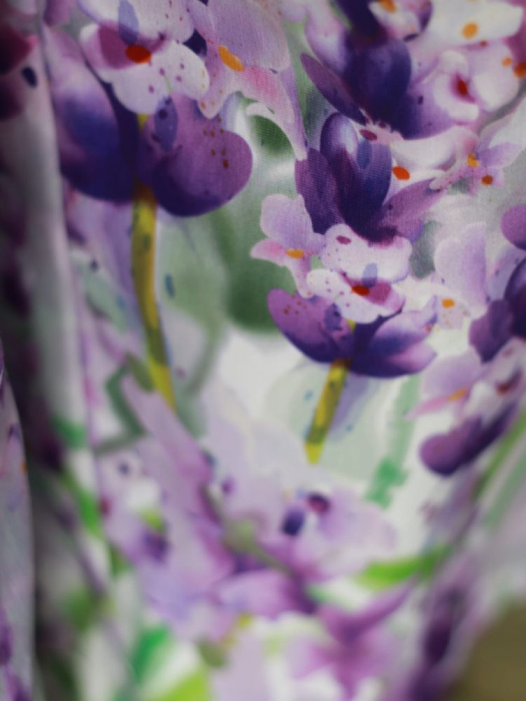 Jersey Bordüren Stoff mit Lavendel